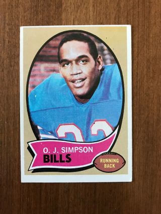 O.  J.  Simpson 1970 Topps Rookie 90 Buffalo Bills Usc Trojans 49ers Niners Rc