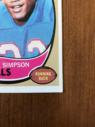 O.  J.  Simpson 1970 Topps Rookie 90 Buffalo Bills USC Trojans 49ers Niners RC 6
