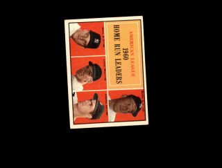 1961 Topps 44 Al Home Run Leaders Mantle/maris/lemon/colavito Vg - Ex D997253