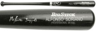 Alfonso Soriano Chicago Cubs Signed Rawlings Black Big Stick Name Engraved Bat