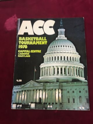 1976 Acc Basketball Tournament Capital Centre Uva Champions No Label (d6)
