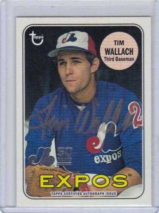 Tim Wallach 2019 Topps Archives Montreal Expos 50 Years Auto Autograph Sp