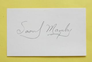Boxing: Saoul Mamby Autographed Card