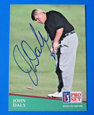 1991 Pro Set Golf Signed John Daly Card 93 Autograph
