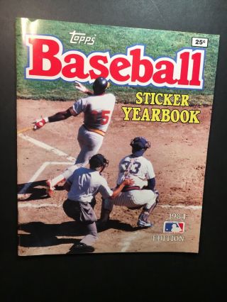 1984 Topps Mlb Baseball Empty Sticker Album Book