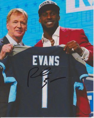 Rashaan Evans Tennessee Titans 2018 Nfl Draft Signed 8x10 Photo