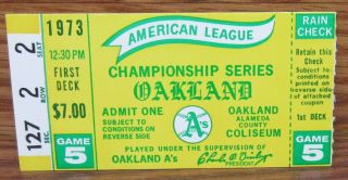 1973 Alcs Game 5 Oakland A 