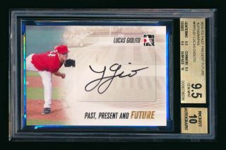 2014 In The Game Lucas Giolito Rc Auto Autograph Bgs 9.  5 Gem Greats Subs