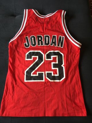 Champion Michael Jordan Size 40 Red Chicago Bulls Jersey 5