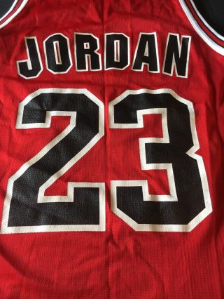 Champion Michael Jordan Size 40 Red Chicago Bulls Jersey 6