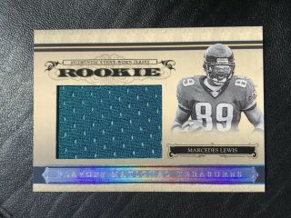 2006 National Treasures Silver Rookie Jersey Non Auto Marcedes Lewis Rc /25 Jags