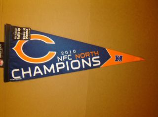 2010 Chicago Bears Division Champions Nfl Football Pennant