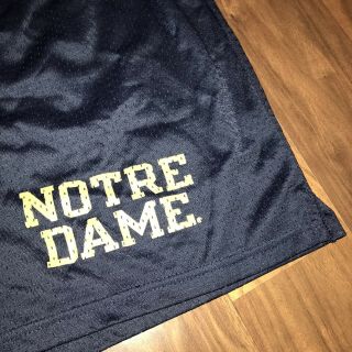 Vtg 80s 90s Champion Notre Dame Fighting Irish Mesh Athletic Shorts Mens Medium