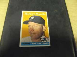 Mickey Mantle 1958 Topps Baseball 150 York Yankees