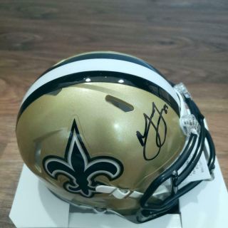 Marshon Lattimore Autographed Signed Orleans Saints Mini Helmet Jsa