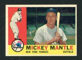1960 Topps 350 Mickey Mantle - York Yankees - Ex