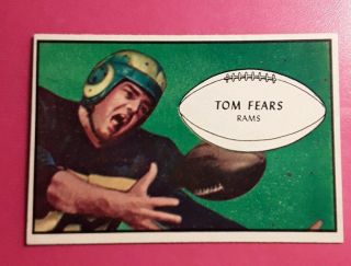 1953 Bowman 36 Tom Fears La Rams Nm - Mt Card High End See Scan Thanks