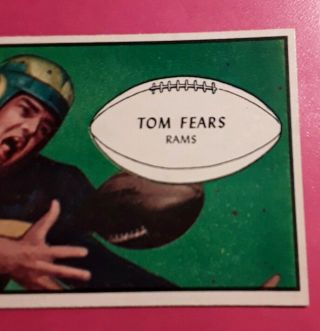 1953 Bowman 36 Tom Fears LA Rams NM - MT CARD HIGH END SEE SCAN THANKS 6