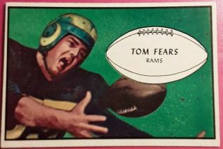 1953 Bowman 36 Tom Fears LA Rams NM - MT CARD HIGH END SEE SCAN THANKS 7