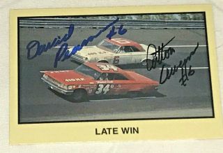 David Pearson Cotton Owens Masters Of Racing Nascar Vintage 182 Autographed Card