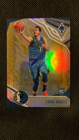 Luka Doncic Rookie Rc 2018 - 19 Panini Chronicles Phoenix Gold Prizm 8/10 Dallas