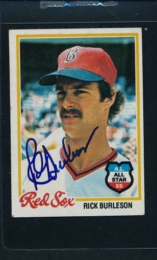1978 Topps 245 Rick Burleson Red Sox Signed Auto 48024