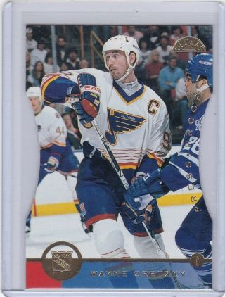 Wayne Gretzky 1996 - 97 Leaf Gold Press Proof Die - Cut Parallel 140 Rangers
