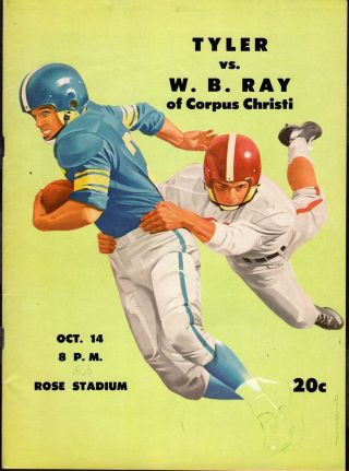 1955 Corpus Christi Ray Vs Tyler Lions (texas) High School Football Program