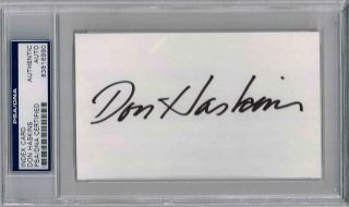 Don Haskins Signed Index Card Autographed Psa/dna 83816990