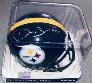 Devin Bush Jr.  Signed Pittsburgh Steelers Autographed Vsr4 Nfl Mini - Helmet Bas