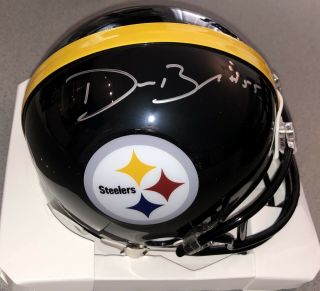 Devin Bush Jr.  Signed Pittsburgh Steelers Autographed VSR4 NFL Mini - Helmet BAS 2