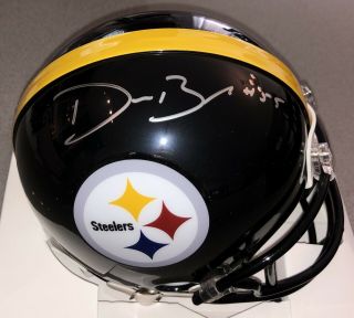 Devin Bush Jr.  Signed Pittsburgh Steelers Autographed VSR4 NFL Mini - Helmet BAS 3