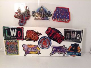 Set Of 12 Vintage 1998 Wrestling Nwo Wcw Prism A&a Vending Stickers