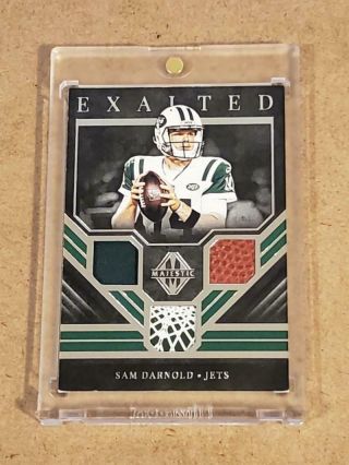 Sam Darnold Ny Jets Jersey 42/49 2019 Panini Majestic Exalted Triple Materials