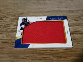 2018 Immaculate Ozzie Albies Rookie Jumbo Jersey 47/99 Made - Braves