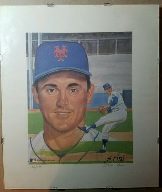 Nolan Ryan Lithograph Autographed By Susan Rini 172/1000 Nicely Framed