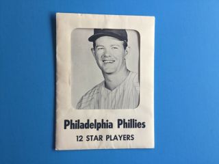 1963 Philadelphia Phillies Picture Pack Of 12 Photos W/original Envelope Nm