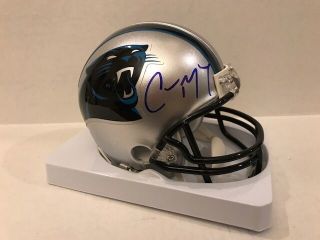Christian Mccaffrey Signed Nfl Carolina Panthers Mini Helmet Holo Photo