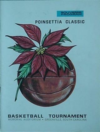 1972 Poinsettia Classic Basketball Program (furman,  Texas,  Clemson,  Pepperdine