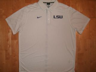 Nike Mens Dri - Fit Lsu Louisiana State University Tigers Xl Athletic Polo Shirt