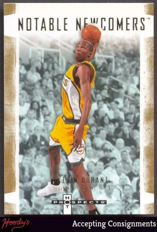 2007 - 08 Fleer Hot Prospects Notable Newcomers 1 Kevin Durant Rookie Rc