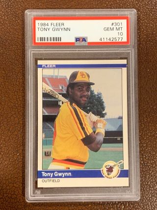 1984 Fleer Tony Gwynn 301 Psa 10 Hof Padres