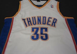 Kevin Durant Signed Oc Thunder Jersey With