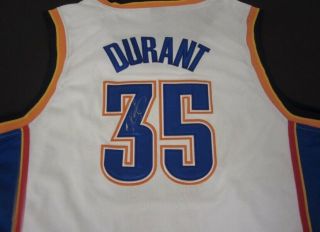 KEVIN DURANT SIGNED OC THUNDER JERSEY WITH 2