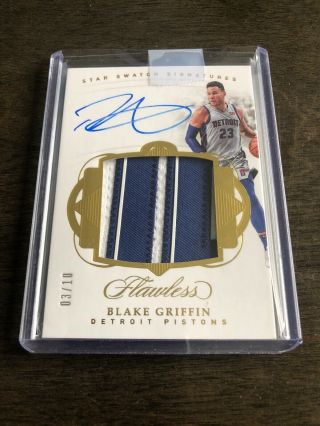2017 - 18 Flawless Blake Griffin Patch Auto /10 Hard Signed