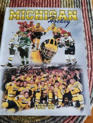1997 - 98 Michigan University Wolverines Ice Hockey Media Guide -