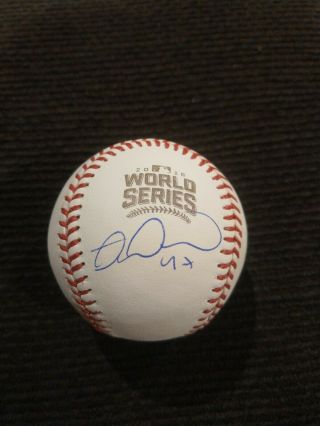 Chicago Cubs Miguel Montero Autographed 2016 World Series Omlb