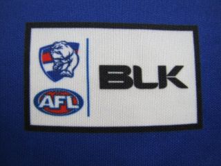 Western Bulldogs Footscray FC Guernsey blue shirt jersey BLK AFL Mission Large L 8