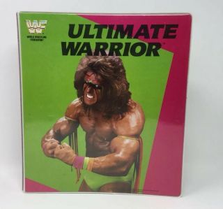 Vintage 1990 Ultimate Warrior Wwf Titan Sports Wrestling 3 Ring School Binder