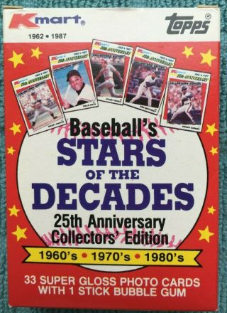 1987 Boxed K - Mart Topps Set " Stars Of The Decades " 